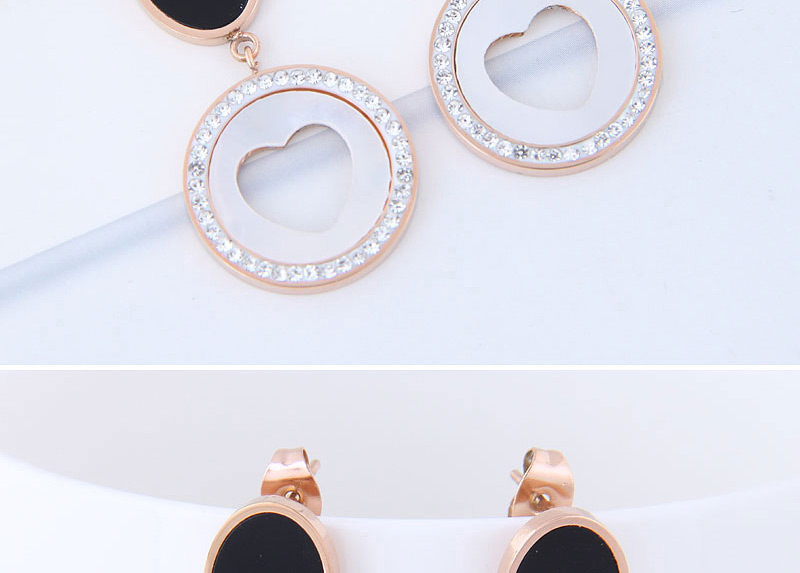 Fashion Black Hollow Out Design Round Shape Earrings,Earrings