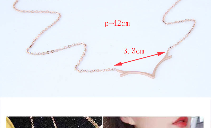 Fashion Rose Gold Pure Color Decorated Necklace,Necklaces