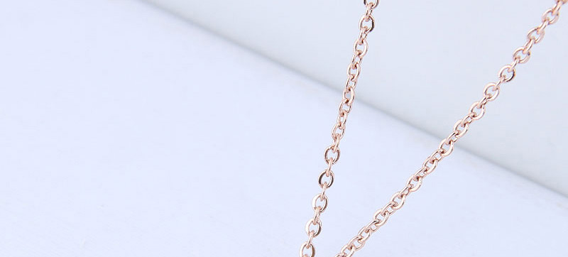 Fashion Rose Gold Abacus Shape Decorated Necklace,Necklaces