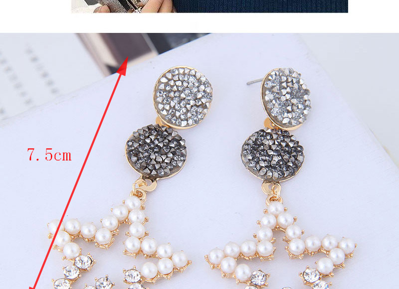 Fashion Gold Color Star Shape Decorated Tassel Earrings,Drop Earrings