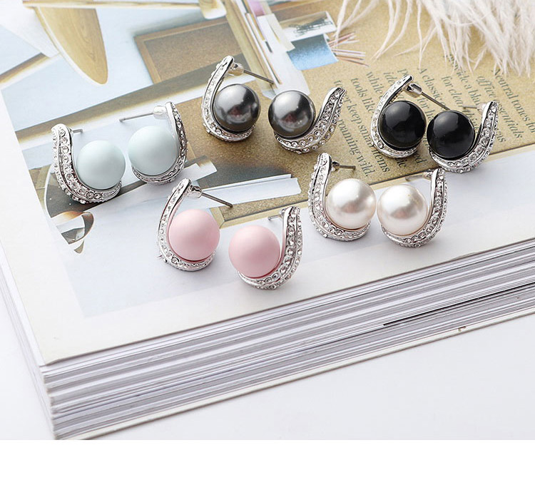 Fashion White Diamond&pearl Decorated Earrings,Crystal Earrings