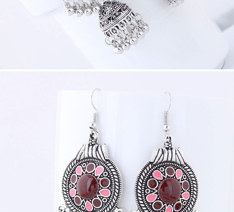 Sweet Red+pink Bells Pendant Decorated Long Earrings,Drop Earrings