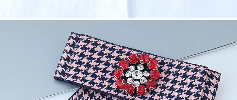 Fashion Pink+navy Flower Shape Decorated Bowknot Brooch,Korean Brooches