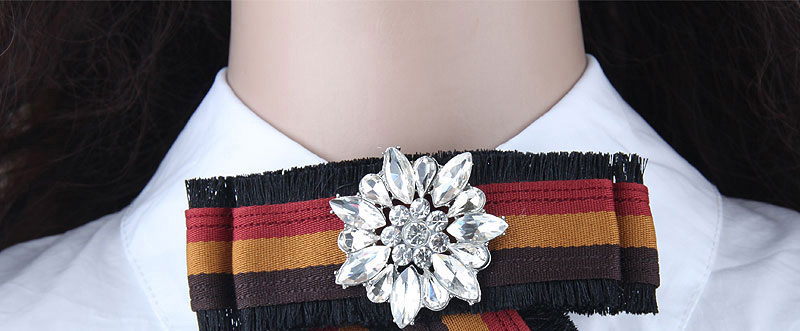 Fashion Multi-color Flower Shape Decorated Bowknot Brooch,Korean Brooches