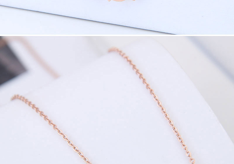 Fashion Rose Gold Fish Shape Pendant Decorated Necklace,Necklaces
