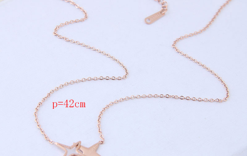 Fashion Rose Gold Airplane Shape Pendant Decorated Necklace,Necklaces