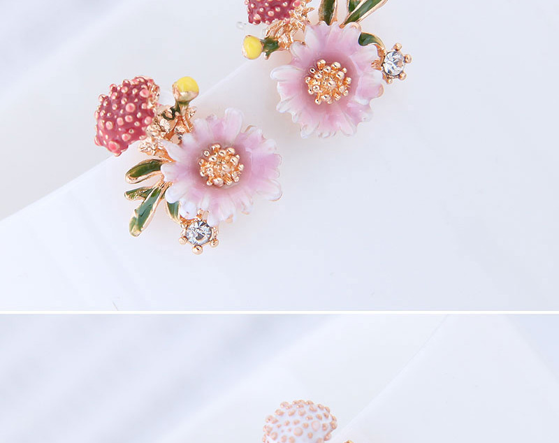 Fashion Multo-color Flower Shape Decorated Earrings,Stud Earrings
