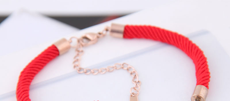 Fashion Red+gold Color Pure Color Decorated Bracelet,Bracelets