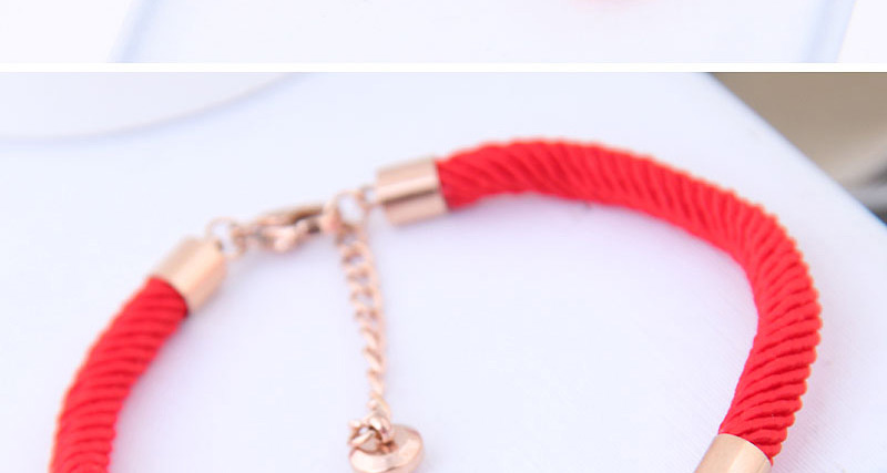 Fashion Red+gold Color Pig Shape Decorated Bracelet,Bracelets