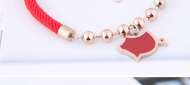 Fashion Red Pig Shape Decorated Bracelet,Bracelets