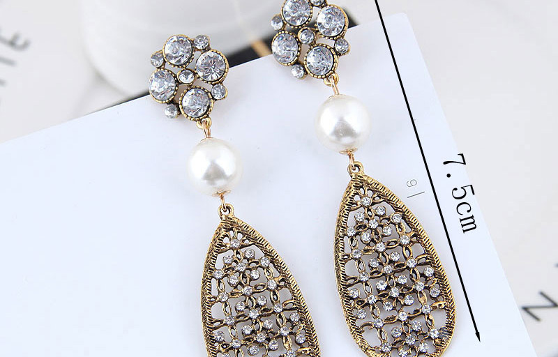 Elegant Gold Color Flowers Shape Design Hollow Out Earrings,Drop Earrings