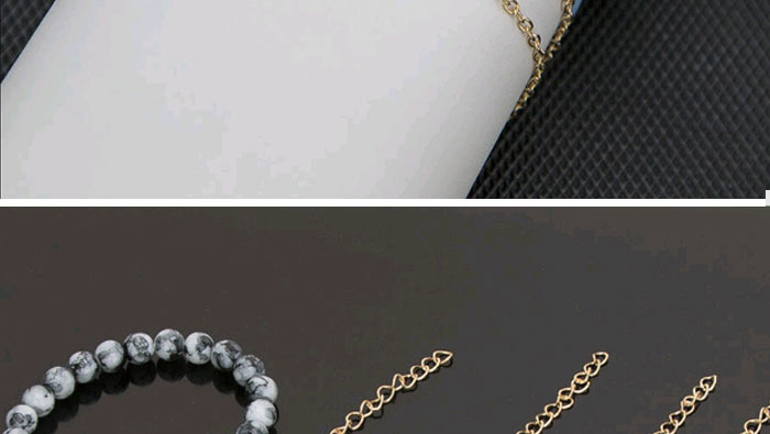 Elegant Blue Tortoise&beads Decorated Bracelet(5pcs),Fashion Bracelets
