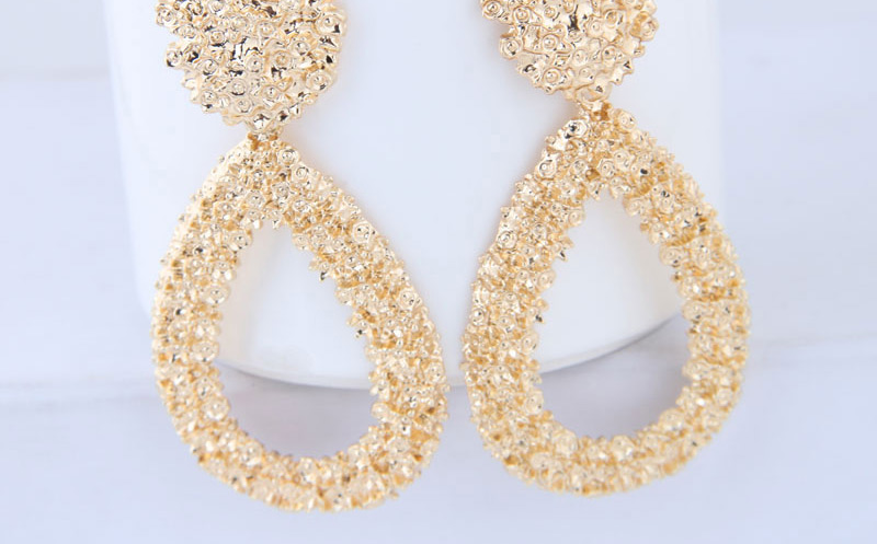 Sweet Gold Color Full Dianond Design Pure Color Earrings,Drop Earrings