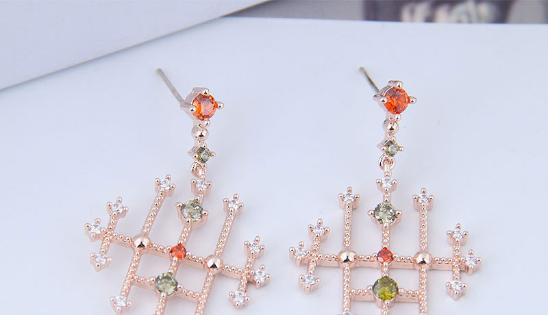 Sweet Silver Color Diamond Decorated Chinese Knot Shape Earrings,Earrings