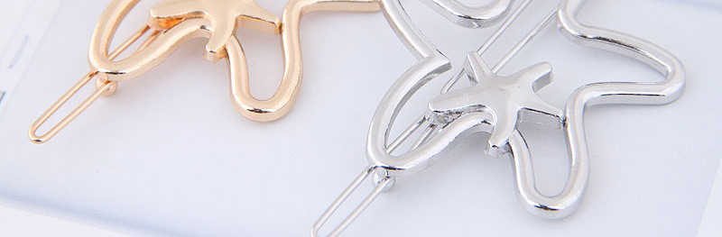 Fashion Gold Color Star Shape Decorated Hair Clip,Hairpins