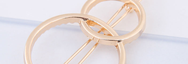 Fashion Gold Color Round Shape Decorated Hair Clip,Hairpins