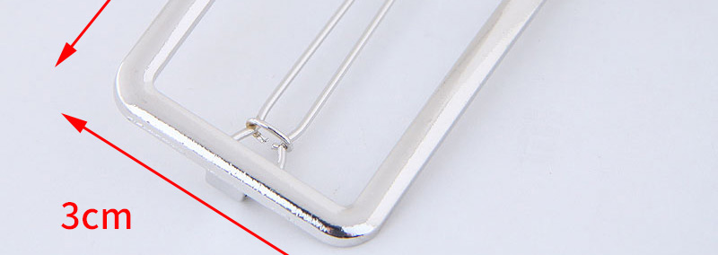 Fashion Silver Color Square Shape Decorated Pure Color Hair Clip,Hairpins