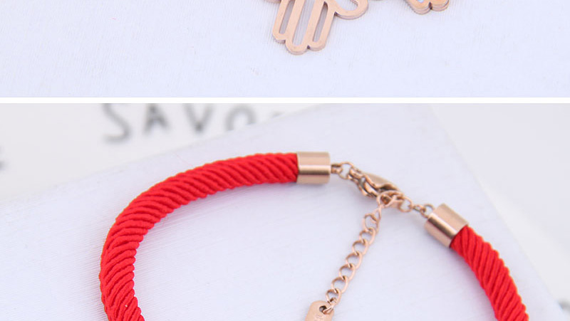 Fashion Red Palm Shape Decorated Bracelet,Bracelets