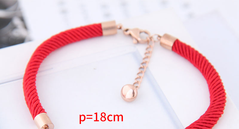 Fashion Red Round Shape Pendant Decorated Bracelet,Bracelets
