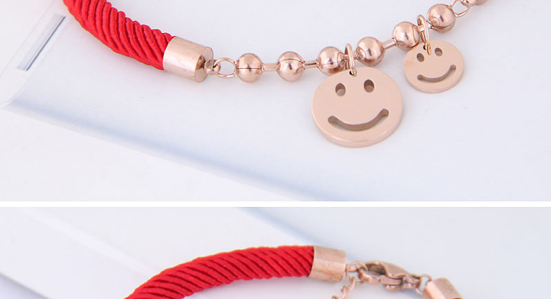 Fashion Red Smile Shape Decorated Bracelet,Bracelets