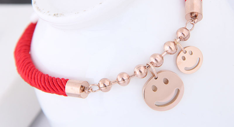 Fashion Red Smile Shape Decorated Bracelet,Bracelets