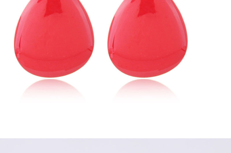 Fashion Red Pure Color Decorated Earrings,Earrings