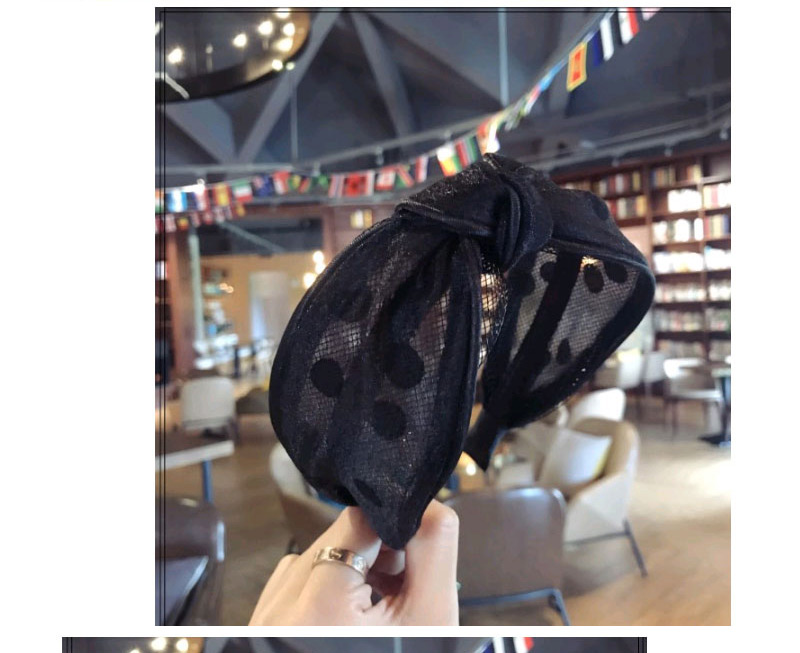 Fashion Black Dots Pattern Decorated Hair Hoop,Head Band