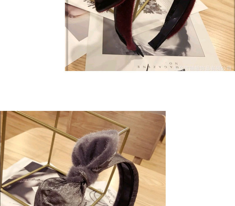Fashion Gray Bowknot Shape Decorated Hair Hoop,Head Band