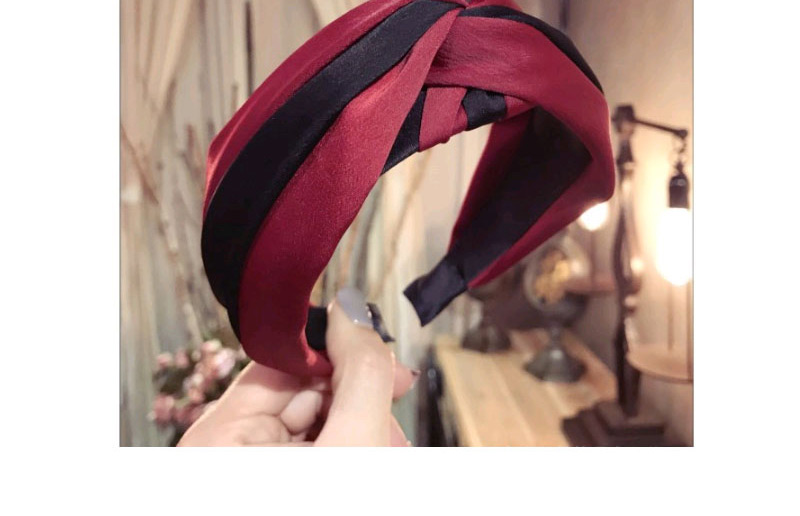 Fashion Claret Red Color-matching Decorated Hair Hoop,Head Band