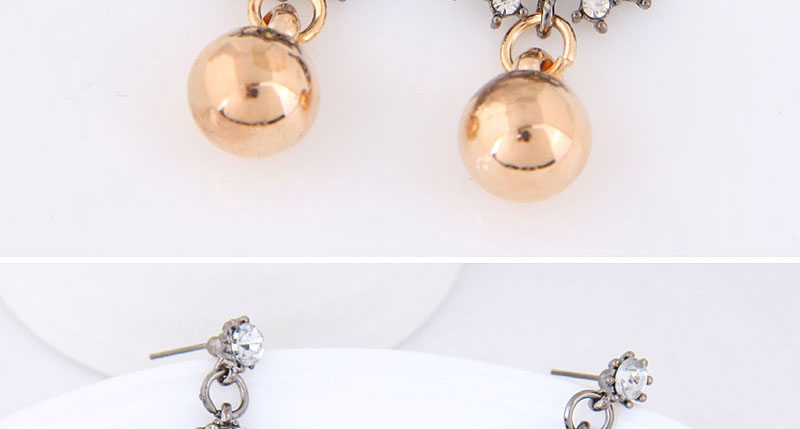 Fashion Gold Metal Ball Stud Earrings,Drop Earrings