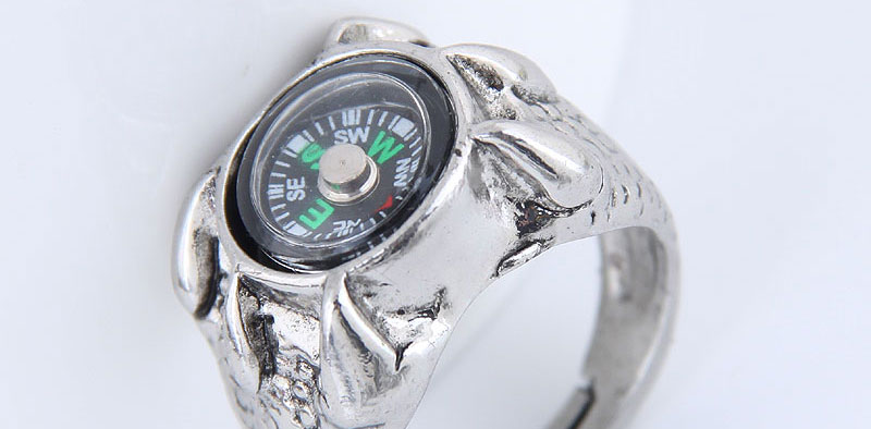 Fashion Silver Metal Claw Clock Ring,Fashion Rings