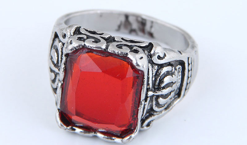 Fashion Silver Metal Inlaid Gemstone Ring,Fashion Rings