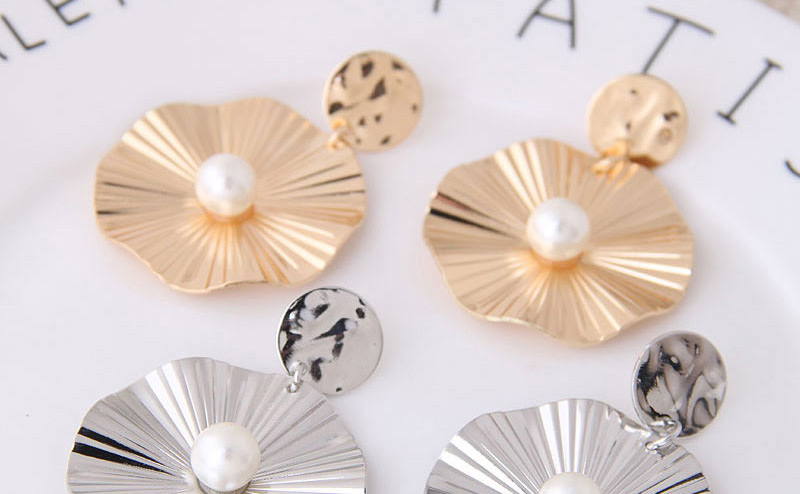 Fashion Gold Color Metal Simple Disc Stud Earrings,Drop Earrings