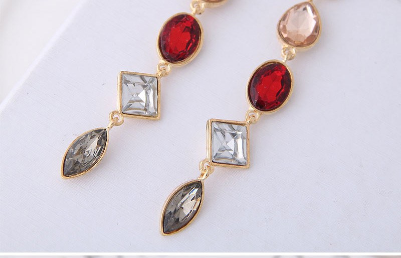 Fashion Multi-color Gorgeous Gemstone Versatile Drop Earrings,Drop Earrings