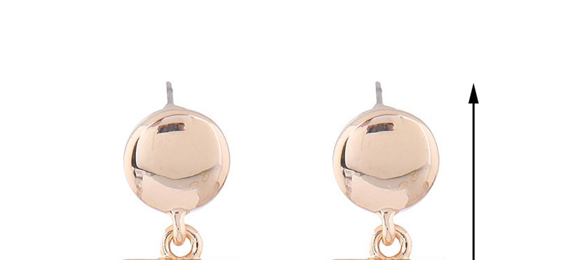 Fashion Gold Vertical Stud Earring,Drop Earrings