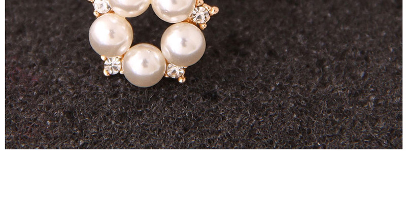Fashion Gold Flower Pearl Stud Earrings,Stud Earrings