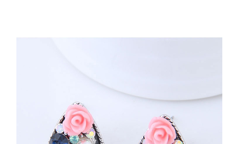 Fashion Pink Metal Triangle Earrings,Stud Earrings