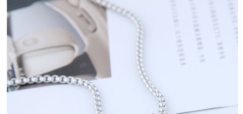 Fashion Silver Metal Long Necklace,Pendants