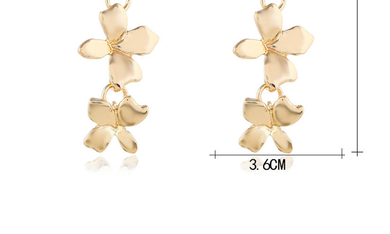 Fashion Gold Metal Clover Earrings,Drop Earrings