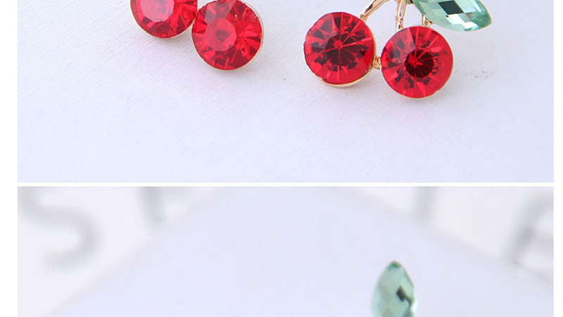 Fashion Red Cherry Earrings,Stud Earrings