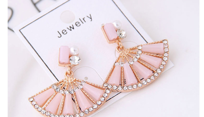 Fashion Pink Scalloped Earring,Stud Earrings