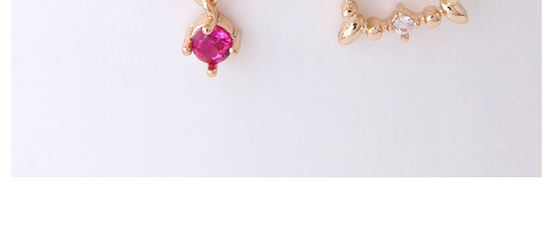 Fashion Gold  Silver Needle Copper And Zircon Cube Stud Earrings,Drop Earrings