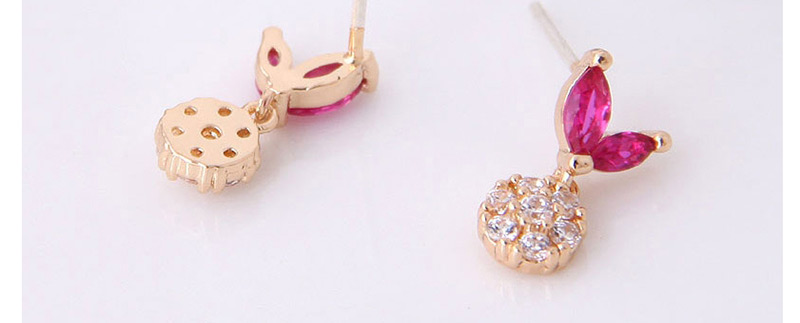 Fashion Gold  Silver Needle Copper And Zircon Earrings,Earrings