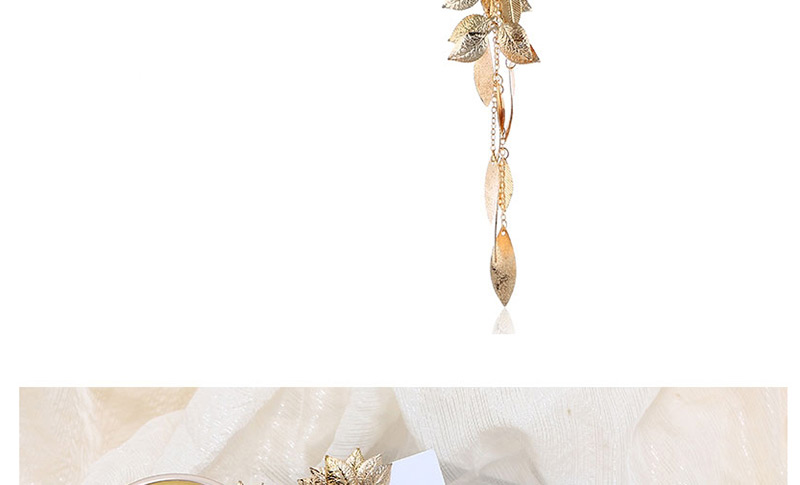 Fashion Gold Metal Lotus Asymmetrical Earrings,Drop Earrings