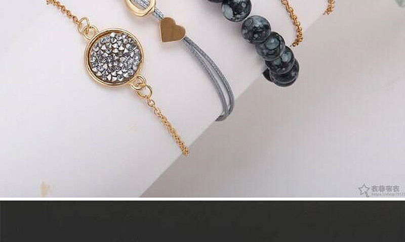Fashion Gold Lvoe Five-piece Bracelet,Fashion Bangles