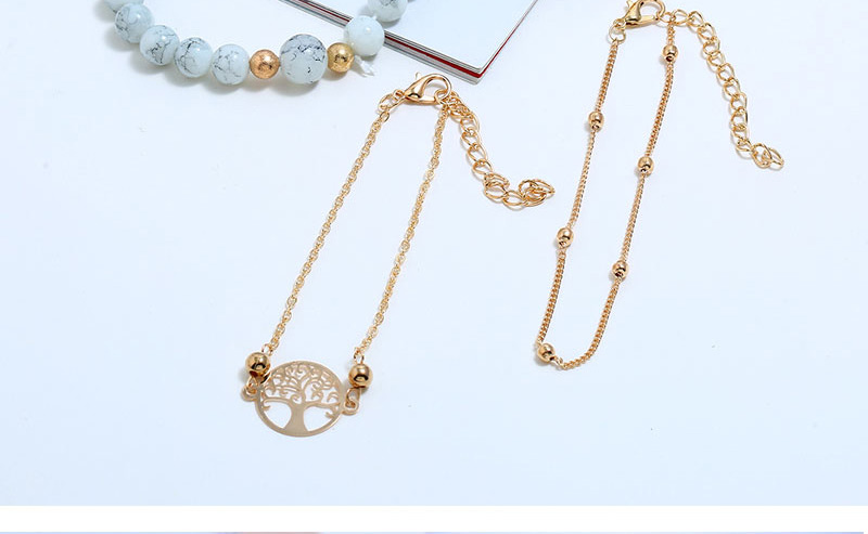 Fashion Gold Life Tree Turtle Beads Four-piece Bracelet,Fashion Bangles