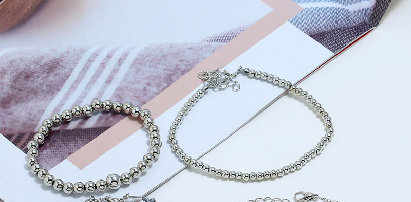 Fashion Silver Shell Ball Chain Four-piece Bracelet,Fashion Bangles