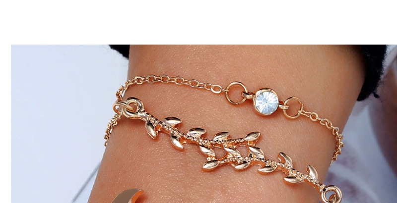 Fashion Gold Curved Moon Branch Four-piece Bracelet,Fashion Bangles