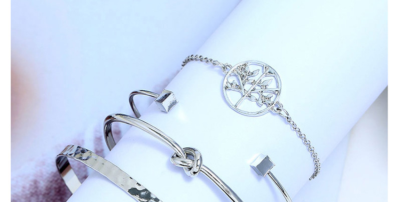 Fashion Silver Life Tree Four-piece Bracelet,Fashion Bangles