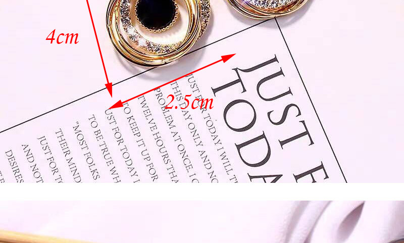 Fashion Gold Metal Flash Drill Multi-circle Earrings,Drop Earrings